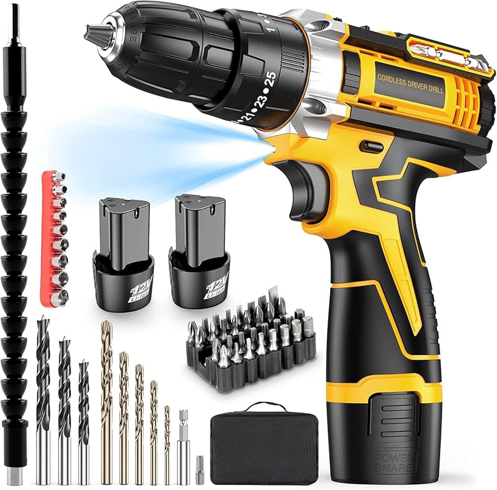 訳あり‼️電動ドライバー 12V 最大25N.M+3段階トルク調整 一台3役 Amazon.co.jp: Vancely 電動ドリルドライバー 12V 最大25N.M+3